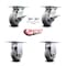 Service Caster 5 Inch Thermoplastic Rubber Caster Brakes/Swivel Locks and 2 Rigid SCC, 2PK SCC-35S520-TPRRD-SLB-BSL-2-R-2 - alternate 6